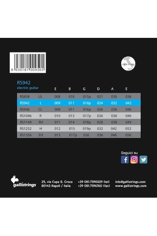 Galli Rs942 Elektro Gitar Teli
