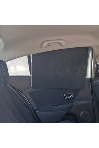 Oto Güneşlik Perde Yan Cam Güneş Önleyici 2 Adet Siyah Keçe