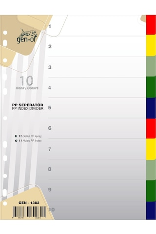 Gen Of Ayraç Seperatör 10 Renk Gen 1302