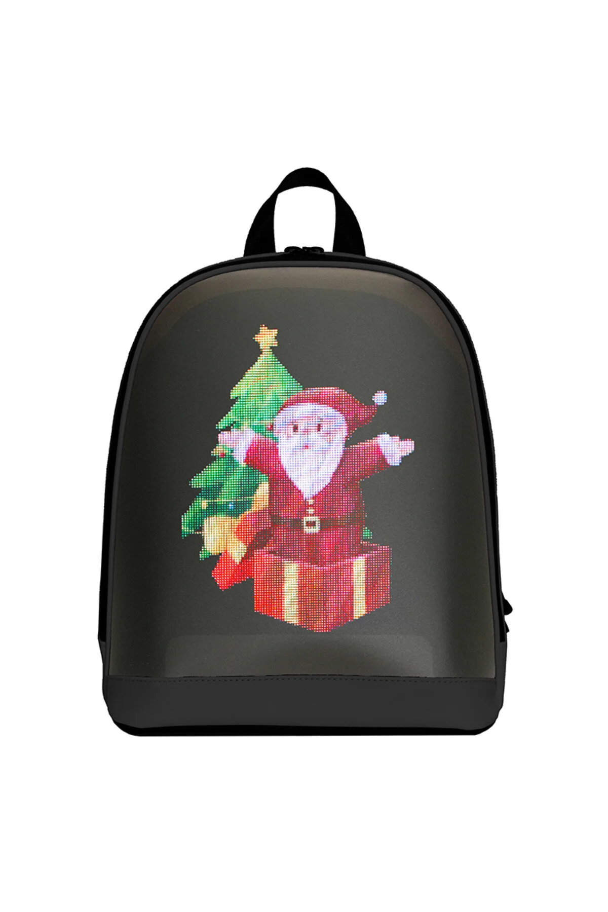 Led Ekranlı Akıllı Sırt Çantası Bluetooth Kontrollü Işıklı Dijital Ekran Çanta Siyah