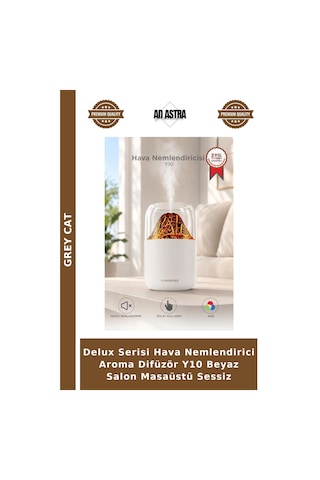 Delux Serisi Hava Nemlendirici Aroma Difüzör Y10 Beyaz Salon Masaüstü Sessiz