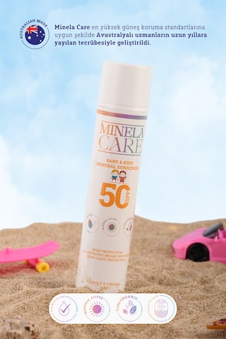 Minela Care Organik Mineral Filtreli Bebek Ve Çocuk Güneş Kremi SPF50 110 G