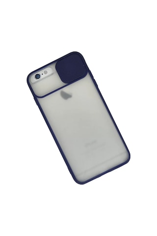 Newface Apple Apple iPhone Uyumlu  6 Plus Kılıf Palm Buzlu Kamera Sürgülü Silikon - Lacivert