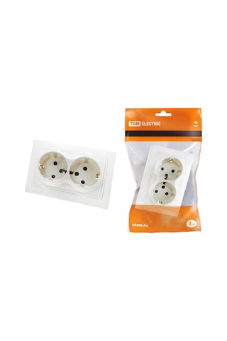 Tdm Electric Çiftli Priz 2p+3t 16a 250v Beyaz "taymyr" Tdm 229909279 Taymyr