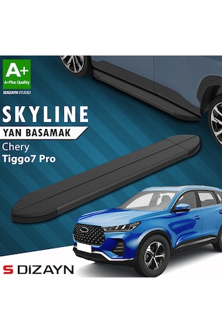S-dizayn Chery Tiggo7 Pro Skyline Siyah Yan Basamak 183 Cm 2022 Üzeri A+ Kalite