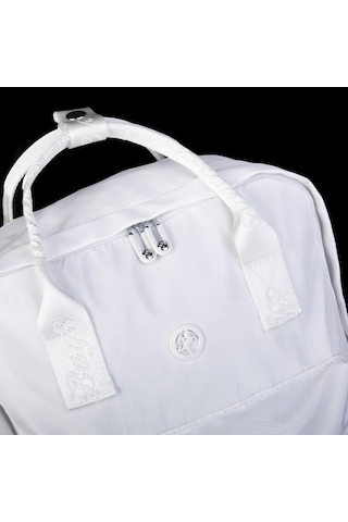 Nas Bag Unisex Sırt Ve El Çantası Büyük Boy Su Geçirmez Sırt Çantası 29x40 Cm Beyaz