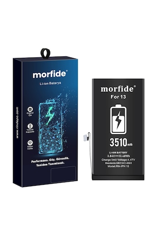 Morfide Apple Uyumlu iPhone 13 3510mah Yüksek Kapasiteli Batarya