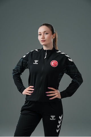 Hummel Milli Takım Line Kamp Eşofman Üstü Siyah