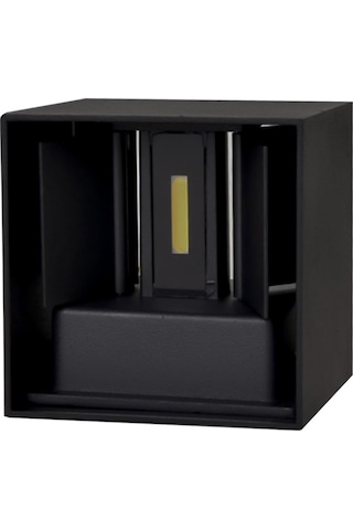 Youtek 12w Ip65 Su Geçirmez Dış Mekan Duvar Lambası, Ac85-265v Aluminyum Gövde, Işığını Ayarlayabilir, Siyah Kasa, Islak Beyaz Işık Siyah