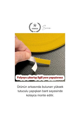 4 Mt Güçlü Premium Sineklik Yedek Cırt Bant Pencere Kapı Yapışkanlı Tül Sinek Perdesi Bandı 5 Adet