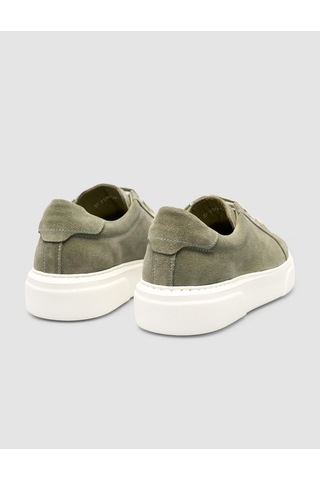 Monamae %100 Hakiki Deri Yeşil Kadın Sneaker YESIL