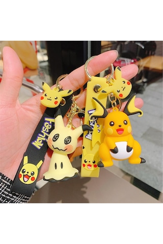 Piraye Gift Pokemon Pikachu Anahtarlık ve Çanta Aksesuarı