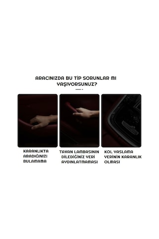Dokunmatik Sensörlü Mini 6 Led Torpido Lambası Taşınabilir USB Şarjlı Mıknatıslı