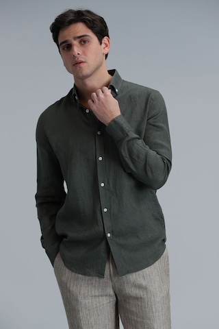 Lufian Erkek Pitaya Basic Comfort Fit Gömlek 111010611 Haki