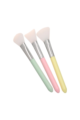 Hangfox 3 Adet Silikon Yüz Maskesi Fırçası Seti - Yumuşak Vücut Kremi Maske Uygulama Aracı - Hijyenik Cilt Bakımı Araçları Beyaz