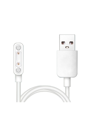 Ally 8X P1 M1 Se5 Akıllı Çocuk Saati Manyetik Şarj Cihazı Kablos-Beyaz