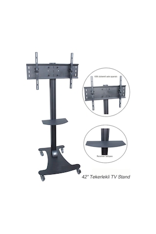 Plusaparat St 8080M 32” 48” Lcd. Led.Plazma Tv Tekerlekli Mobil S