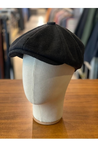 Hamze Peaky Blinders Tarz İngiliz Model Kaşe Kumaş Kasket Şapka Antrasit