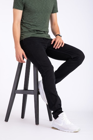 Erkek Denim Siyah Slim Fit Likralı Dar Kot Jean Pantolon 2130-Siyah
