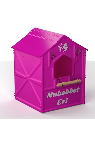 Plastik Kuş Yuvalığı Demonte 15x15x20 Pembe