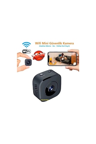 Kablosuz Mini Wifi Kamera - Cepten Uzaktan Canlı Izleme, Sesli Dinleme & Hafıza Kartlı Güvenlik Kamerası