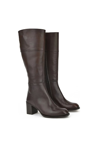 88065 Kadın Deri Fantazi Çizme Kahve Kahverengi