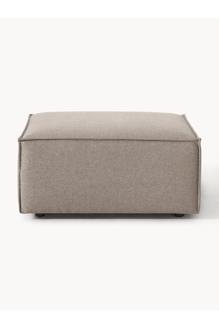 Most Mollis Kare Puf Silinebilir 10 Kahverengi Keten Kumaş Yumuşa