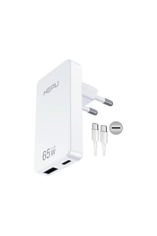 Hp-c36 65 Watt Gan Şarj Adaptörü 100 Cm Kablo 2-port Fast Charger