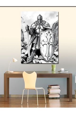 Kanvas Tablo Zırhlı Şövalye 70cmx100cm