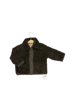 Erkek Bebek Peluş Mont-13601 Kahverengi