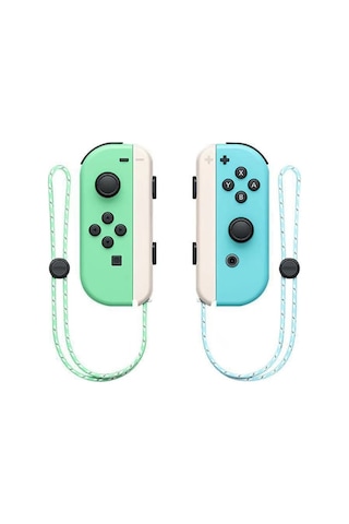 Bloomnest Joycon Oyun Kumandası Sol Sağ Kablosuz Bluetooth Uyandırma Kayışı Anahtar Kulpu Açık Kahverengi