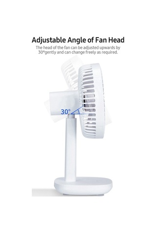 Pazly 6.5 Masaüstü Titreşimli Usb Şarjlı 3 Hızlı Fan, 4000mah Pil, Led Göstergeli, Siyah, Beyaz, Pembe