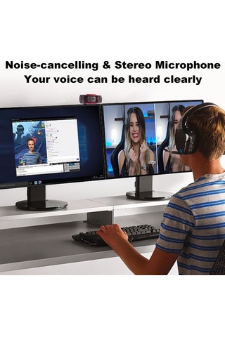 Fosenze Usb 2.0 Web Kamera 720p Hd 120 Derece Geniş Açı 80 Ayarlanabilir Gürültü Engelleme Mikrofon Plug & Play Qq Skype Uyumlu