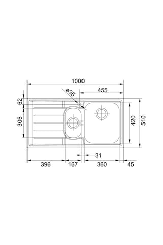 Franke Neptün Net 651 Sol Mikrodekorlu Çelik Eviye