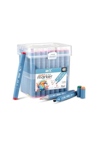 Rich Art X Sketch Marker Duo Çift Uçlu Marker Kalem 48 Renk Set 18049