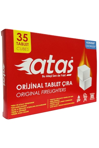 Ataş Mangal Kömürü Şömine Soba Tutuşturucu Tablet Çıra 35li