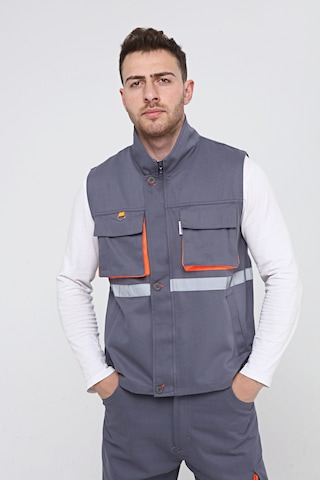 Uniprom Yelek 4 Cepli  Kumaş Yazlık Gri