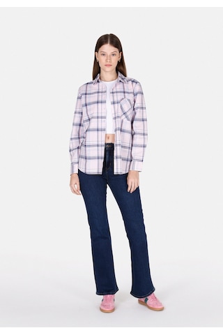 Colin's Colins Regular Fit Shirt Neck Ekoseli Kadın Pembe Uzun Kol Gömlek Cl1073285 Cl1073285 Q1.v1 Plı Pembe