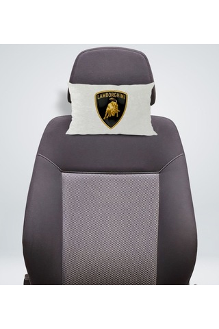 Bk Gift Lamborghini Tasarımlı Dikdörtgen Araç Koltuk Yastığı-1