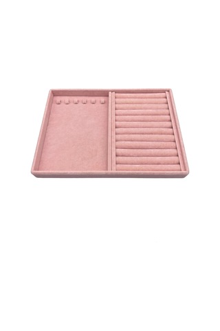 Rio Model Süet Kumaş Pembe Renk 24/34 Cm Tırnaklı-sosisli Takı Sergileme Standı