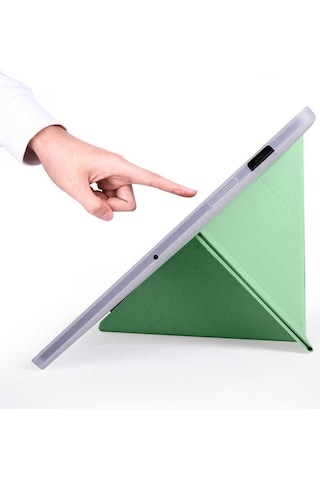 Apple Uyumlu iPad Pro 12.9 2020 Premium Standlı Katlanabilir Kalemlikli Trifolding Kılıf