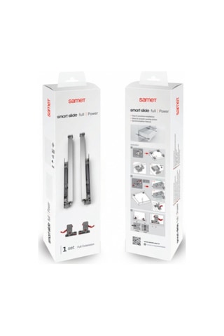 Smart Slide Frenli Bas-Aç Tam Açılım 500 Mm Mandallı Çekmece Rayı