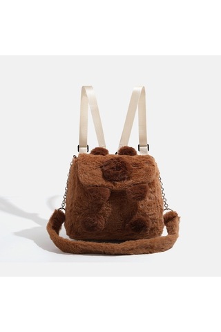 Charhp&kejnt Resmi Orijinal Capibara Peluş Sırt Çantası Kadın Çok İşlevli Banliyö Postacı Omuz Çantası Kahverengi