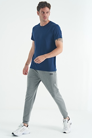 Air Jones Tommy Life Calvin İndigo Basic Erkek T-shirt - 88245 Indıgo