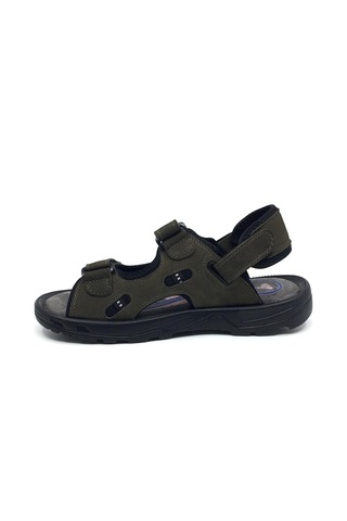 Coppo %100 Nubuk Deri Ortopedik Yazlık Rahat Erkek Ayarlanabilir Sandalet Terlik Yeni Sezon 40-47 Haki Nubuk