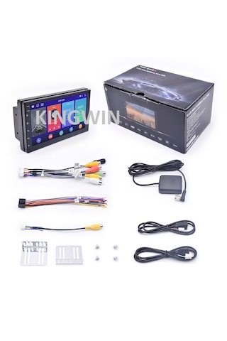 7 İnç Double Din 2 Din Android Carplay 4 Gb Ram 64 Gb Hafıza Multimedya Arka Kamera 7"