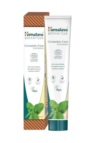 Himalaya Botanique Plak Karşıtı Komple Bakım Diş Macunu 75ml Ecocert Cosmos Sertifikalı Organik Aktif, Nane Aromalı Florür Ve Gluten İçermez