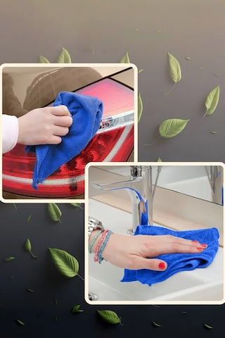 Çok Amaçlı Mikrofiber Temizlik Bezi Mavi 40x40 Cm Temizlik Bezi Araç Temizleme Kurutma Bezi 3 Adet Diğer