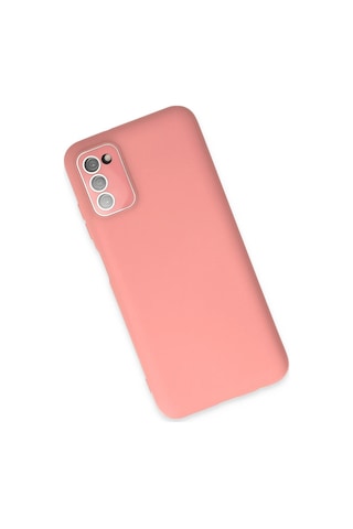 Cosmotex Newface Samsung Galaxy Uyumlu A03s Kılıf Lansman Glass Kapak - Pembe