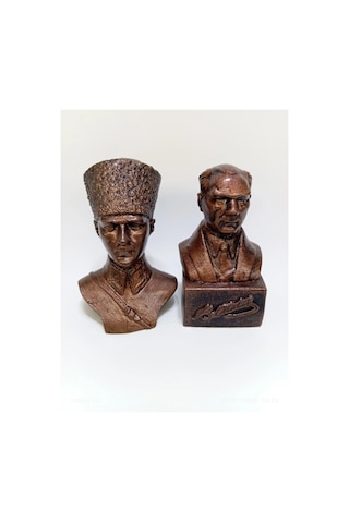 Tedi Sanat Mustafa Kemal Atatürk Büst Heykel 2li